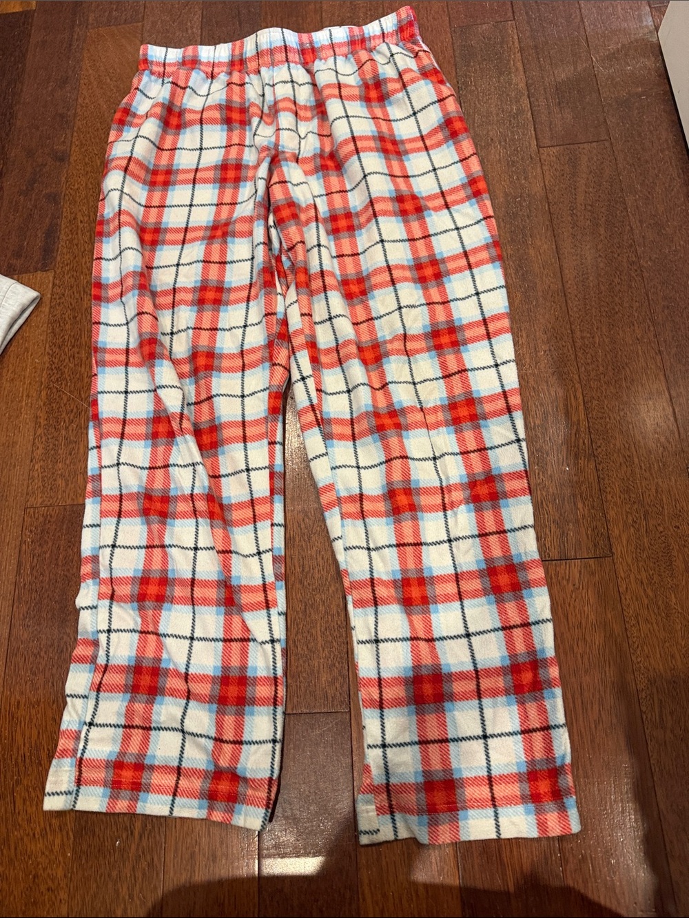 Wondershop Red and White Plaid Fleece Jogger Pants